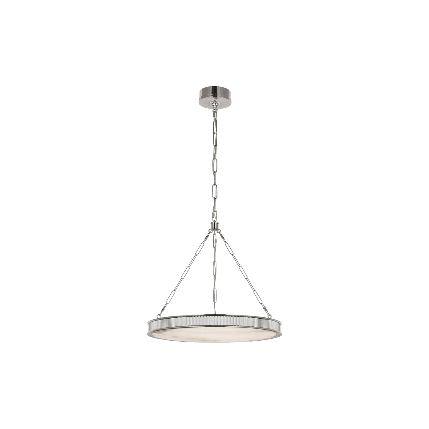 Matthew LED Chandelier in Polished Nickel (24-Inch).