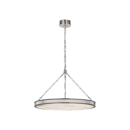 Matthew LED Chandelier in Polished Nickel (30-Inch).