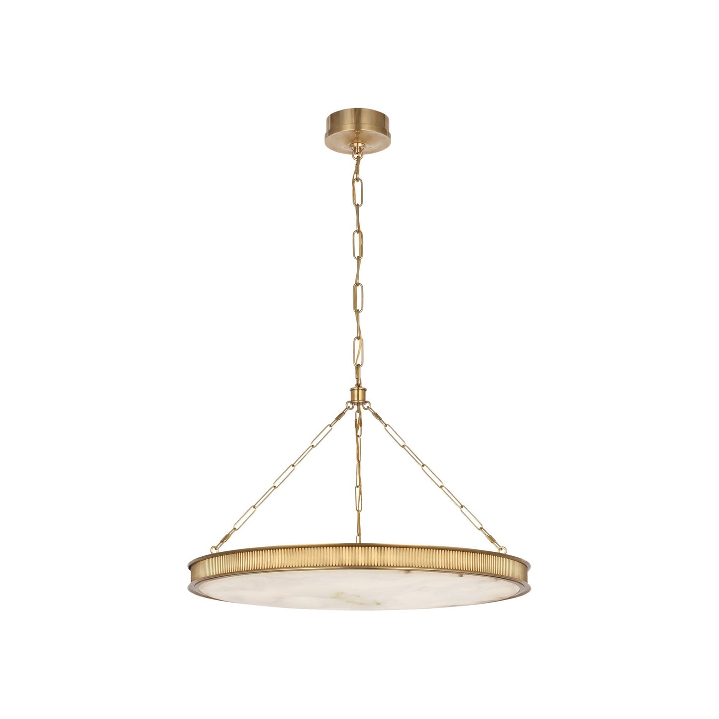 Matthew LED Chandelier in Soft Brass (30-Inch).
