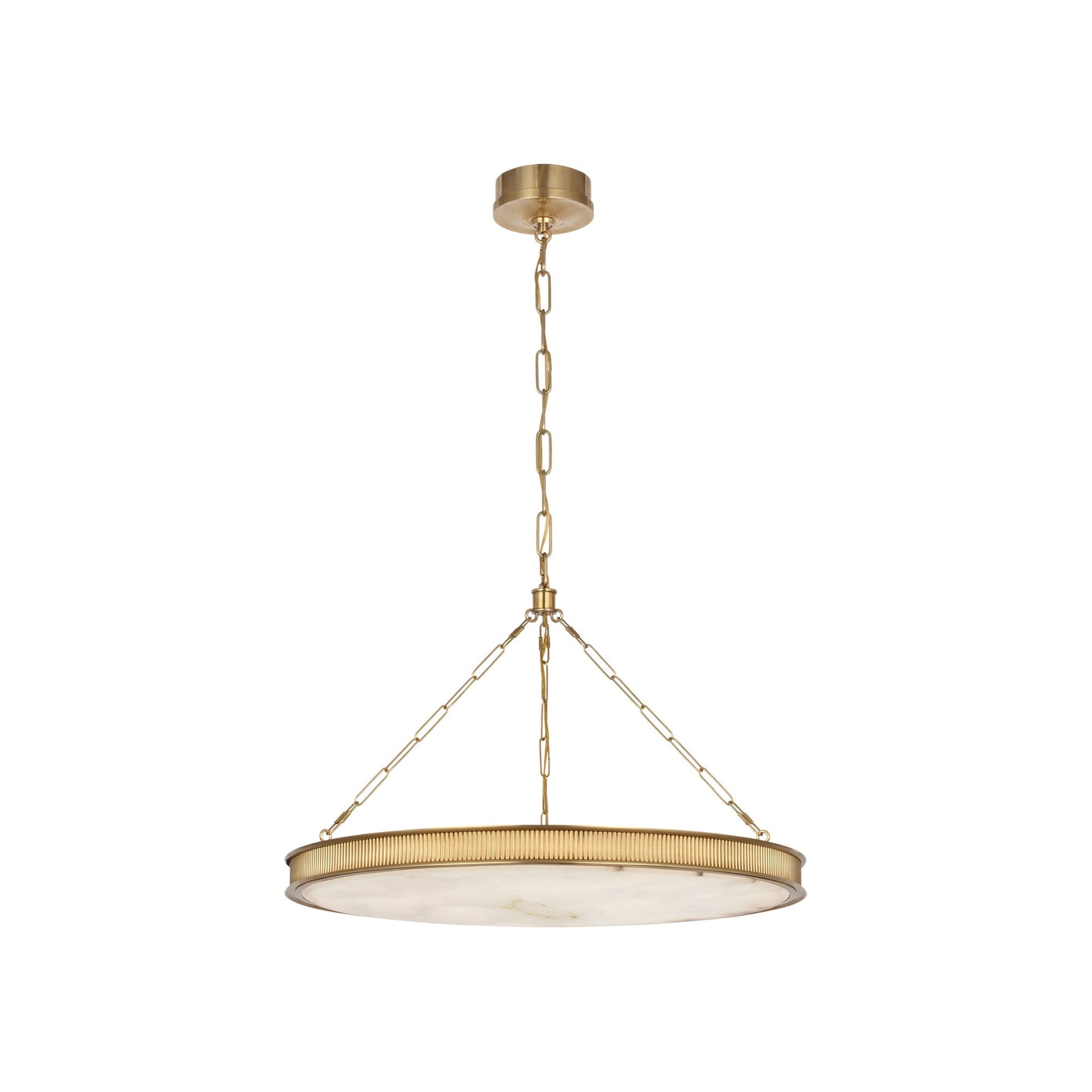 Matthew LED Chandelier in Soft Brass (30-Inch).