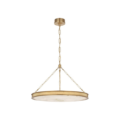 Matthew LED Chandelier in Soft Brass (30-Inch).