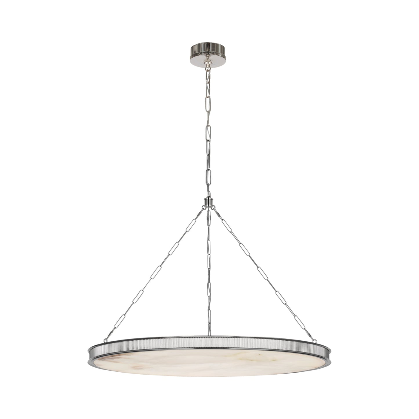 Matthew LED Chandelier in Polished Nickel (40-Inch).