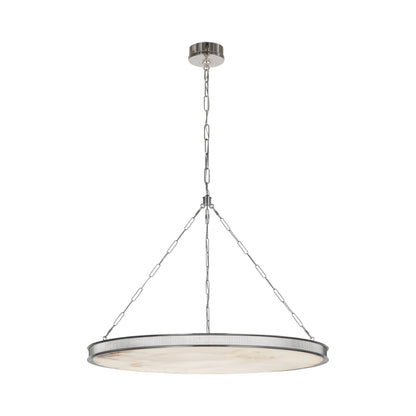 Matthew LED Chandelier in Polished Nickel (40-Inch).