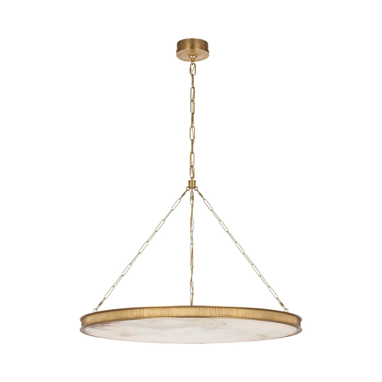 Matthew LED Chandelier in Soft Brass (40-Inch).