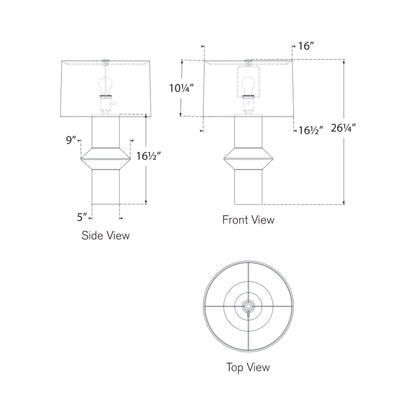 Maxime Table Lamp - line drawing.