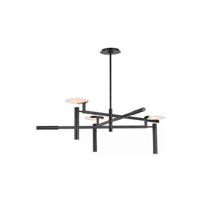 Melange Floating Disc LED Chandelier in Bronze (36-Inch).