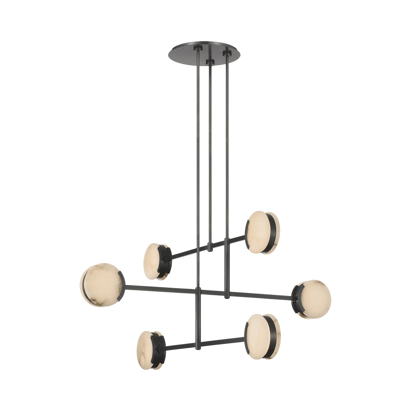 Melange LED Chandelier in Bronze.