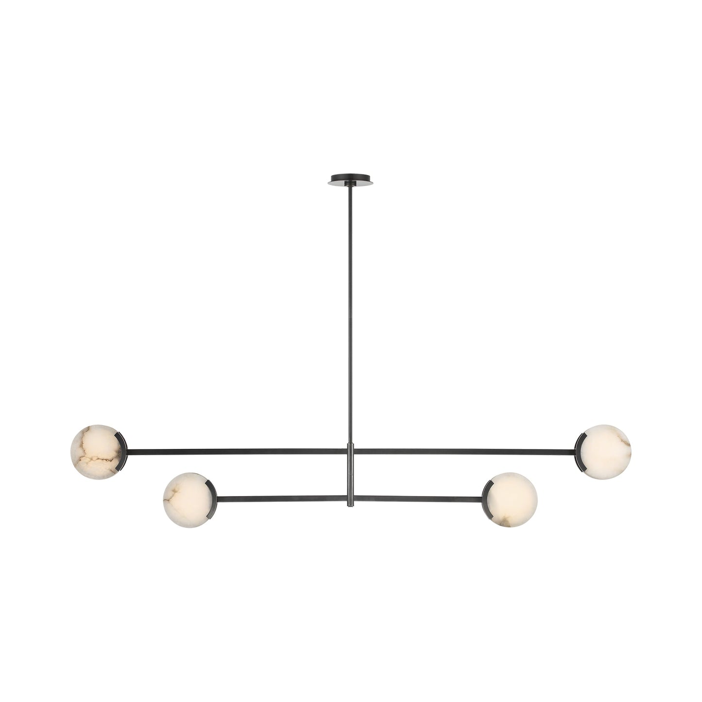 Melange LED Linear Multi-Positional Chandelier in Bronze.