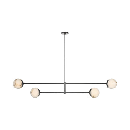 Melange LED Linear Multi-Positional Chandelier in Bronze.