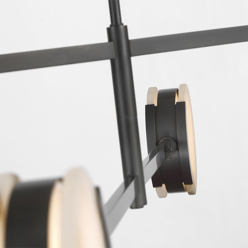 Melange LED Linear Multi-Positional Chandelier in Detail.