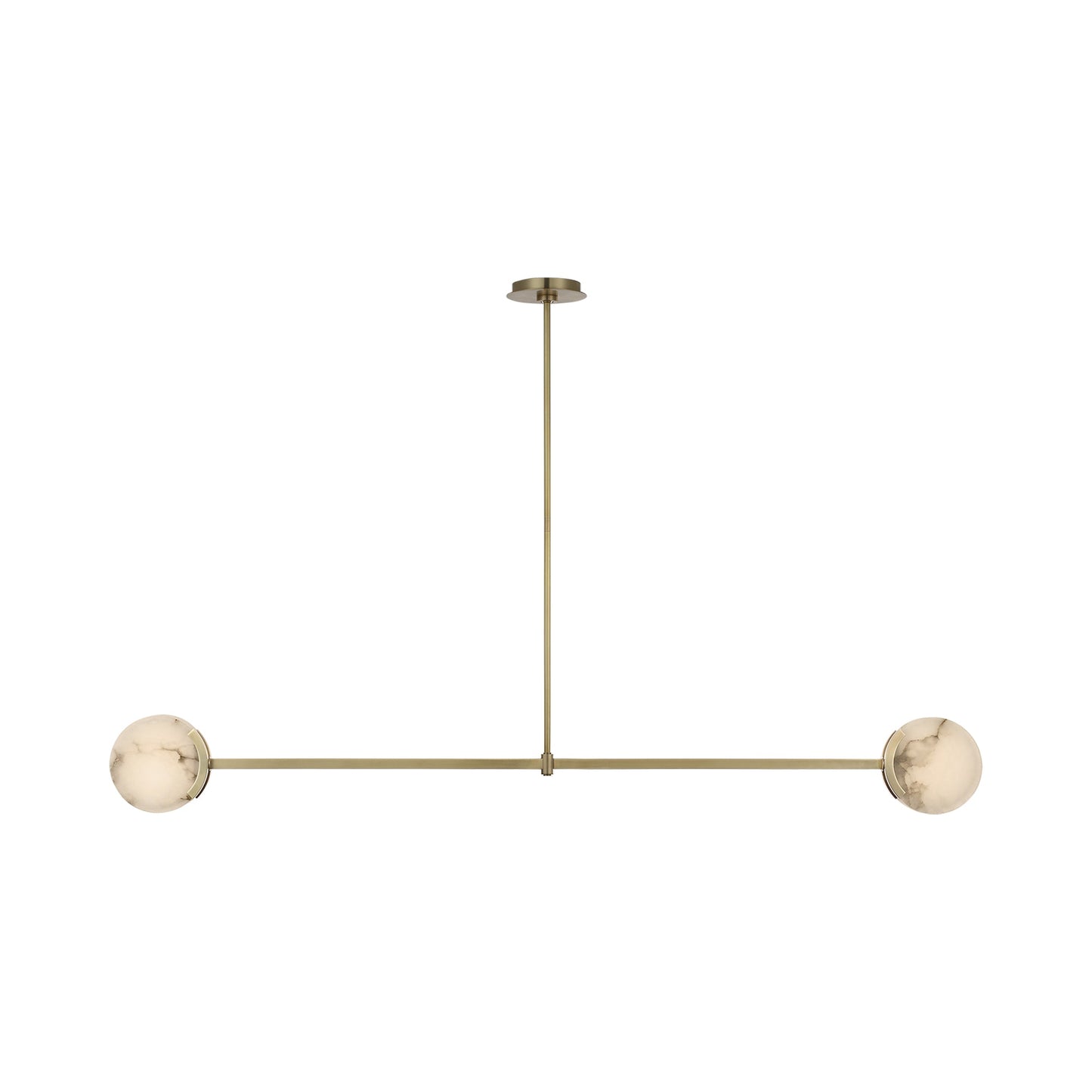 Melange LED Linear Pendant Light in Antique-Burnished Brass.