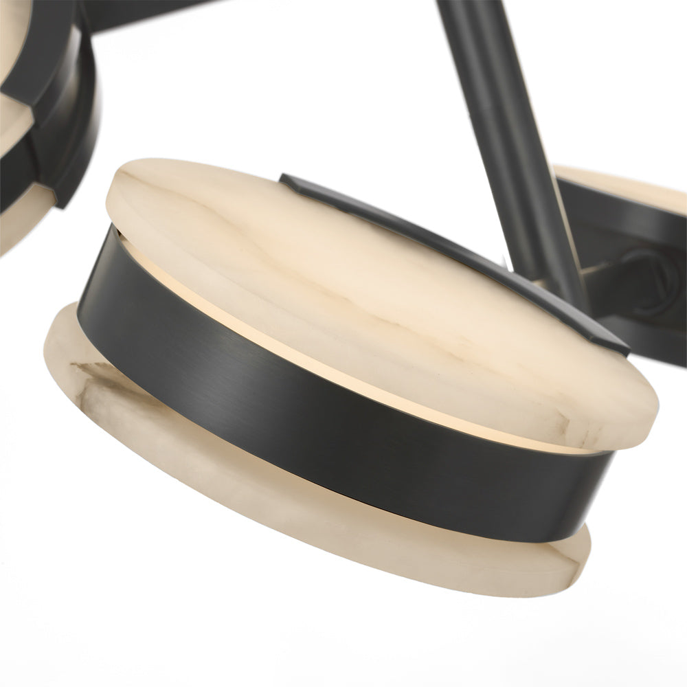 Melange LED Multi-Positional Semi-Flush Chandelier in Detail.