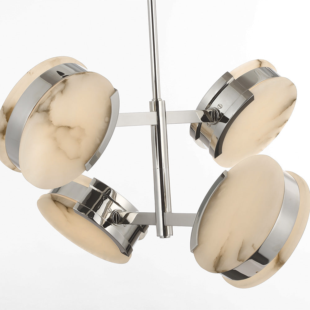 Melange LED Multi-Positional Semi-Flush Chandelier in Detail.