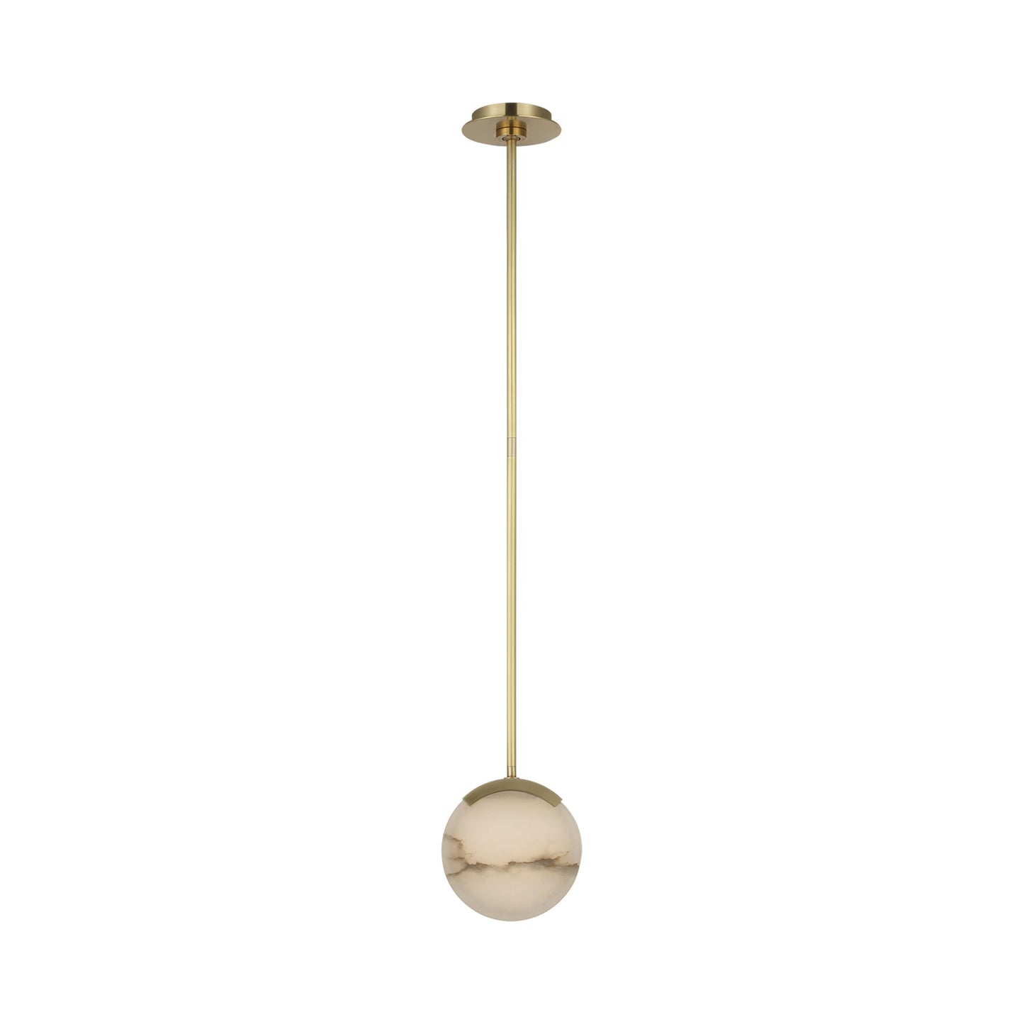 Melange LED Pendant Light in Antique-Burnished Brass.