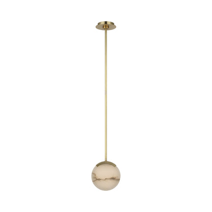 Melange LED Pendant Light in Antique-Burnished Brass.