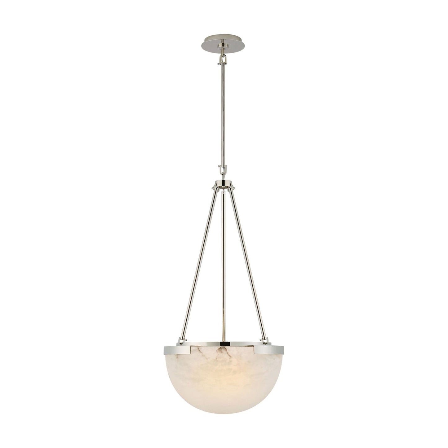 Melange Pendant Light in Polished Nickel.