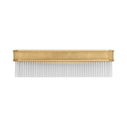 Menil LED Linear Bath Wall Light in Soft Brass.