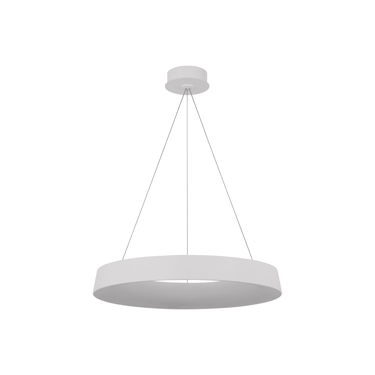Neptune LED Chandelier in Matte White (24-Inch).