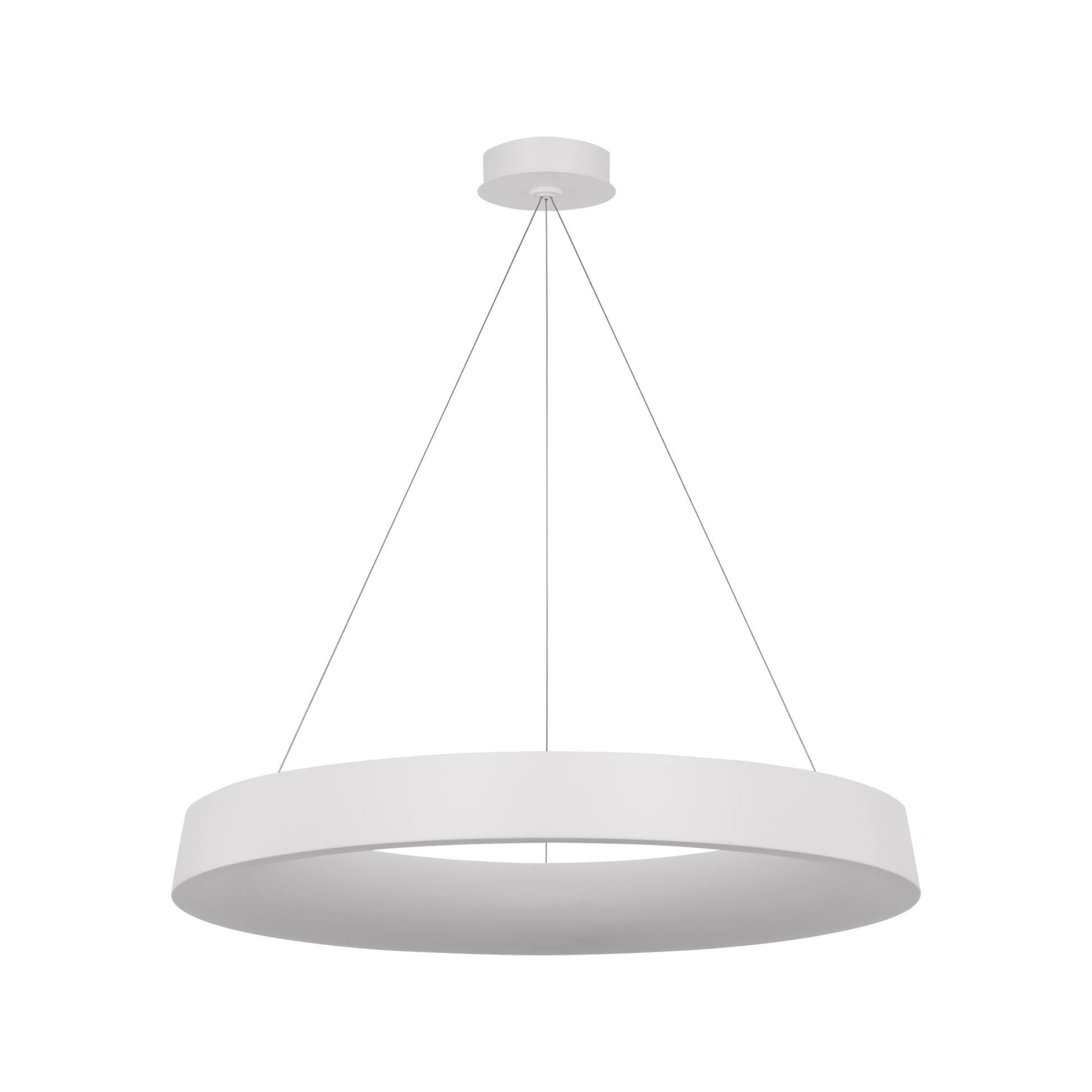 Neptune LED Chandelier in Matte White (36-Inch).