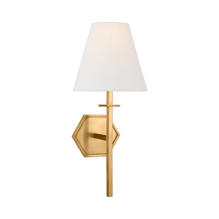 Olivier Wall Light in Hand-Rubbed Antique Brass.