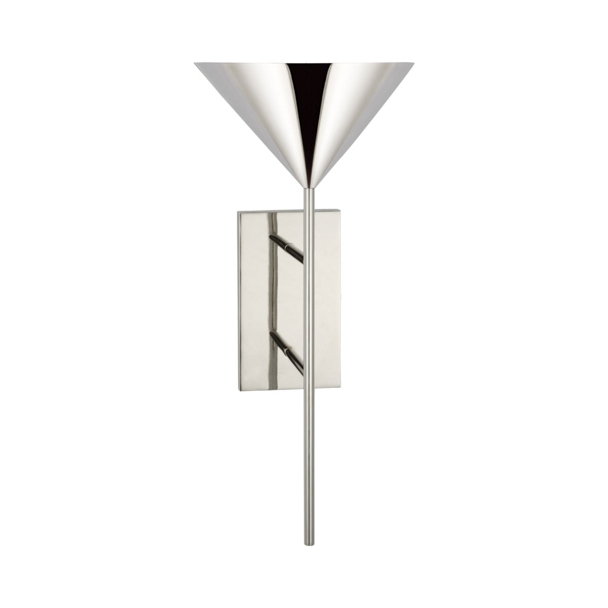Orsay Uplight Wall Light in Polished Nickel.