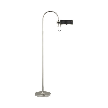 Oso LED Floor Lamp in Polished Nickel/Matte Black.