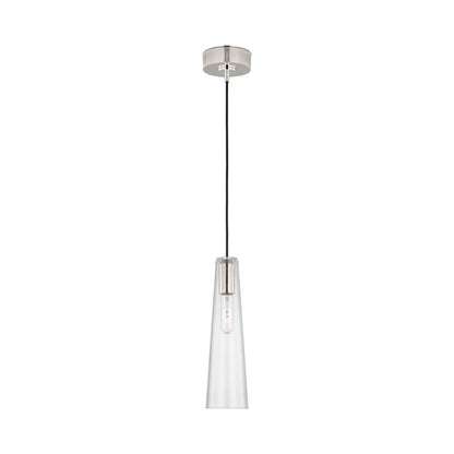Osvaldo Pendant Light in Polished Nickel (1-Light).