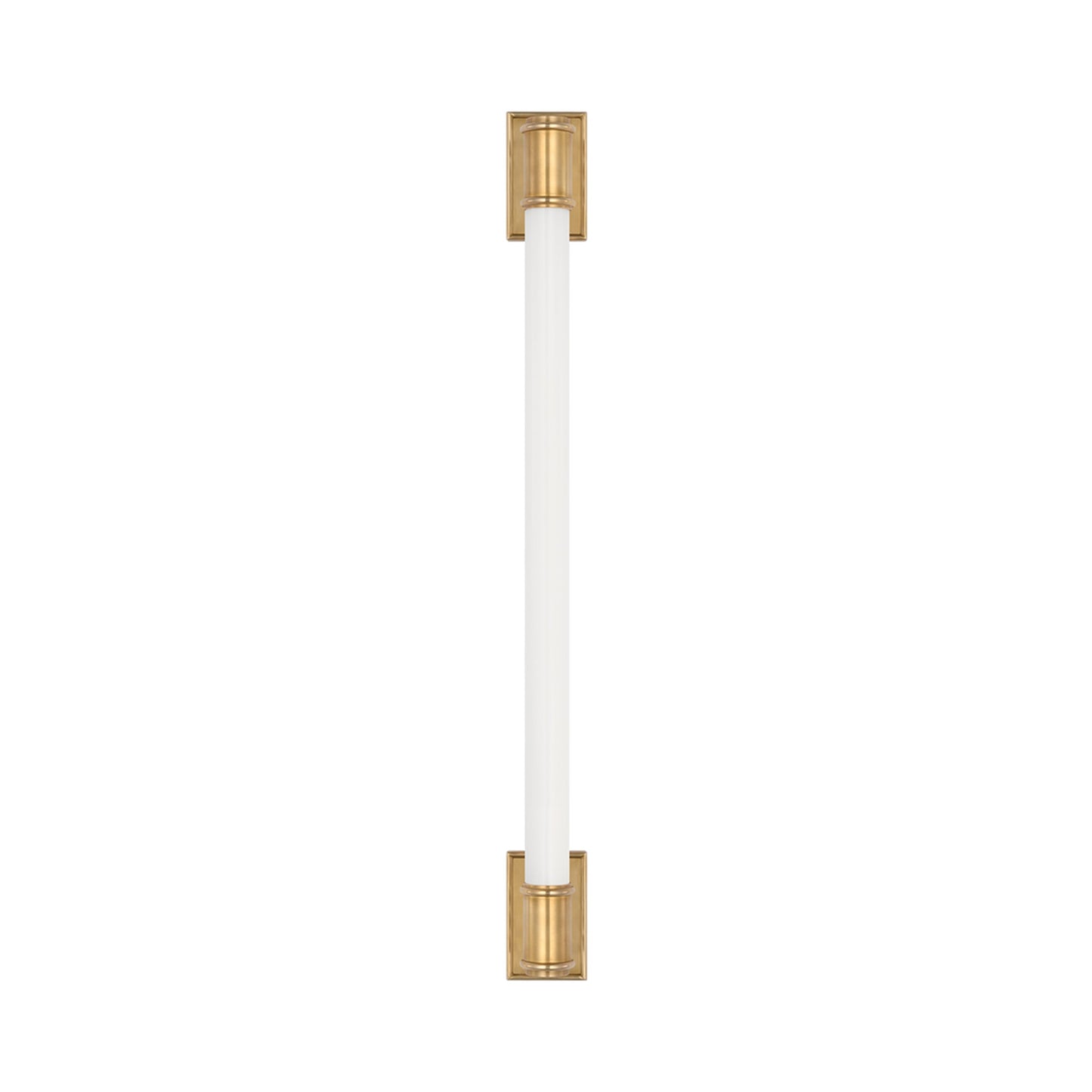Owen LED Linear Bath Wall Light in Antique-Burnished Brass.
