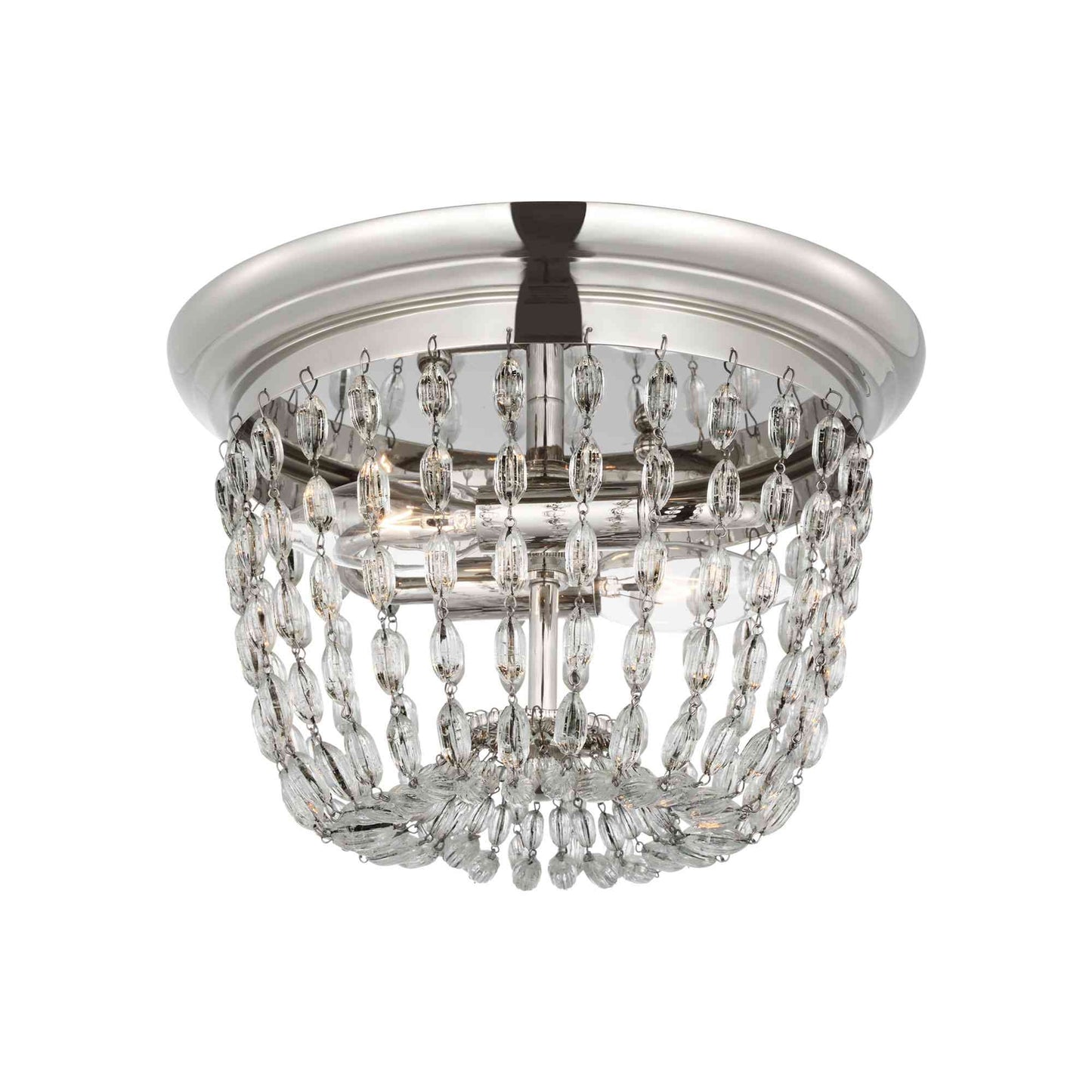 Paris Flea Market Flush Mount Ceiling Light in Polished Nickel (Small).