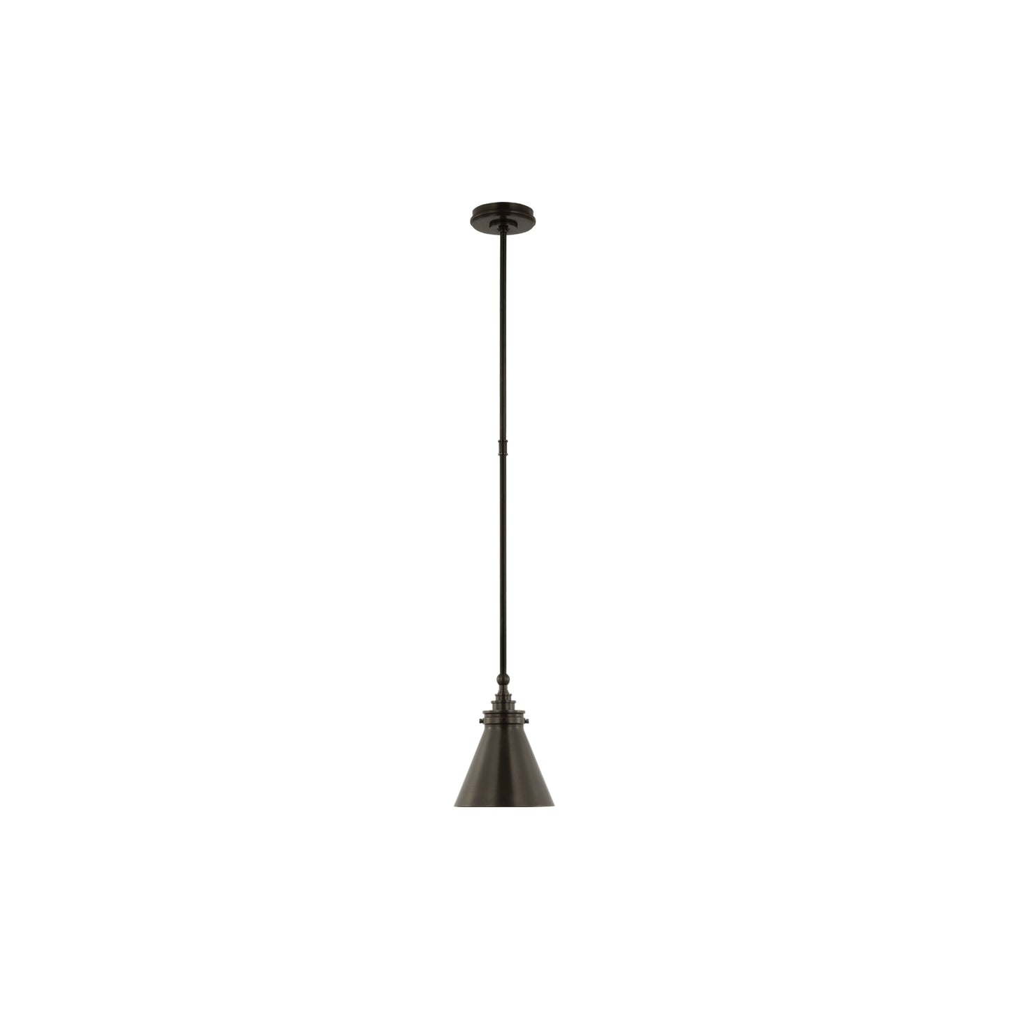 Parkington Conical Pendant Light in Bronze (7.25-Inch/Bronze).