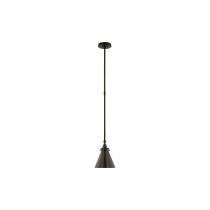 Parkington Conical Pendant Light in Bronze (7.25-Inch/Bronze).