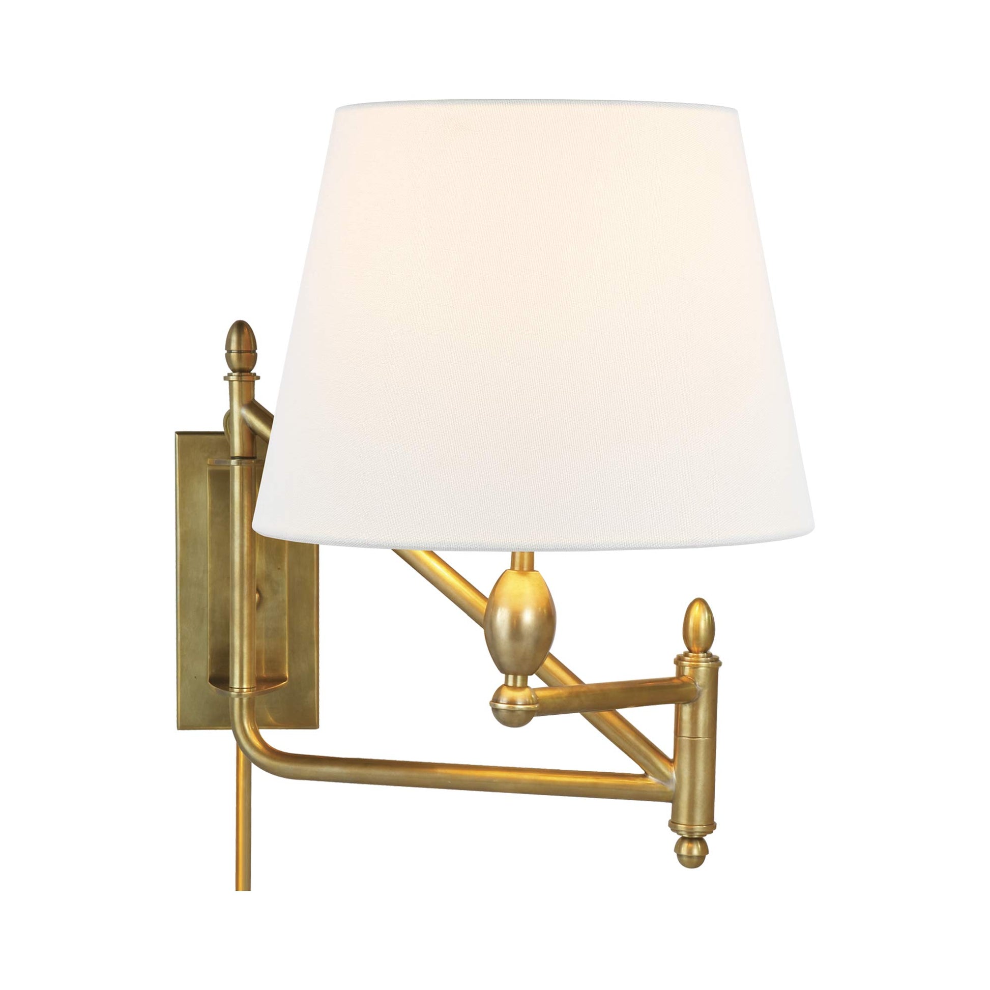 Paulo Wall Light in Hand-Rubbed Antique Brass.
