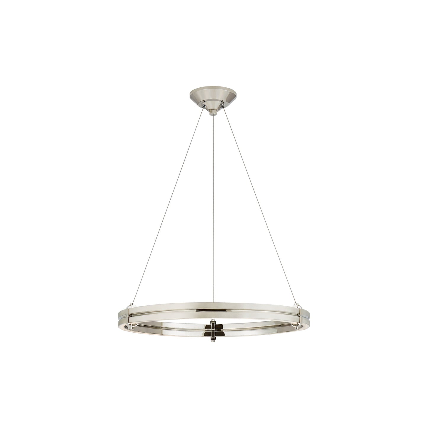 Paxton LED Chandelier in Polished Nickel (24-Inch).