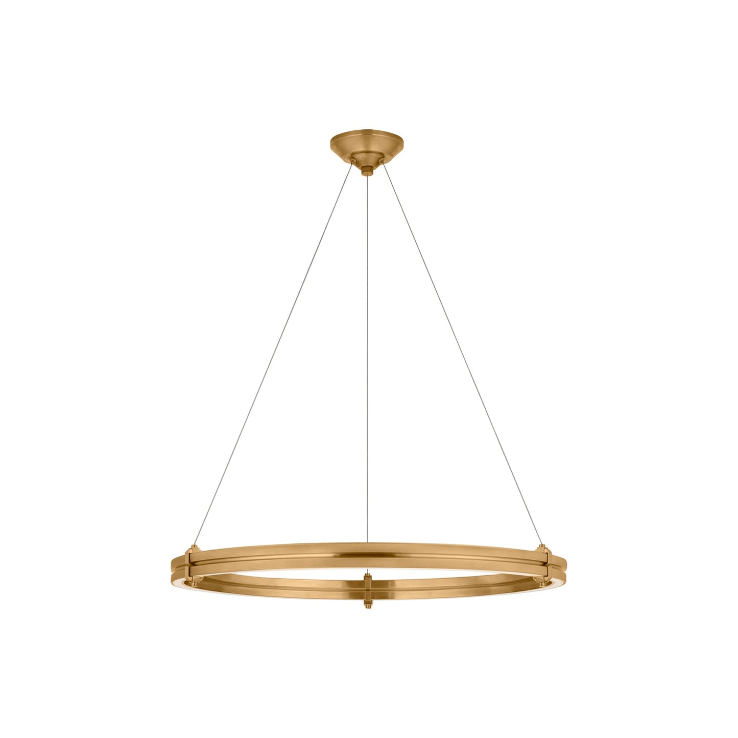 Paxton LED Chandelier in Natural Brass (32-Inch).