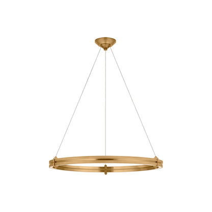Paxton LED Chandelier in Natural Brass (32-Inch).