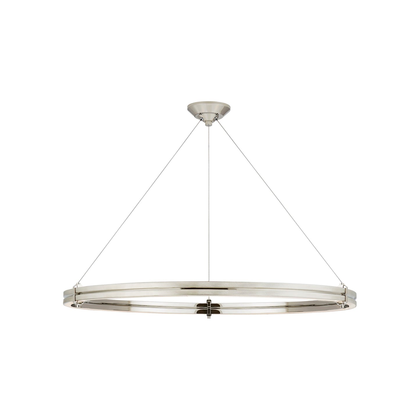 Paxton LED Chandelier in Polished Nickel (40-Inch).