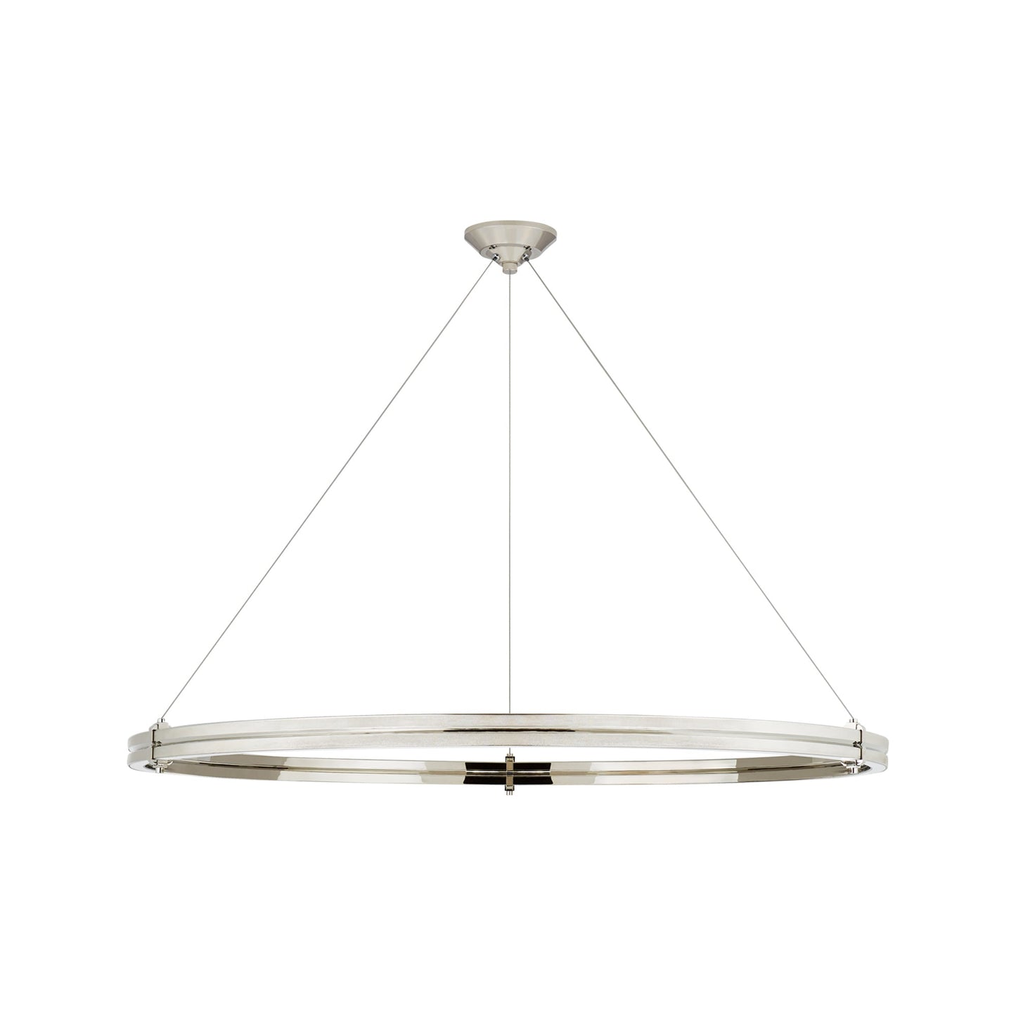 Paxton LED Chandelier in Polished Nickel (46-Inch).