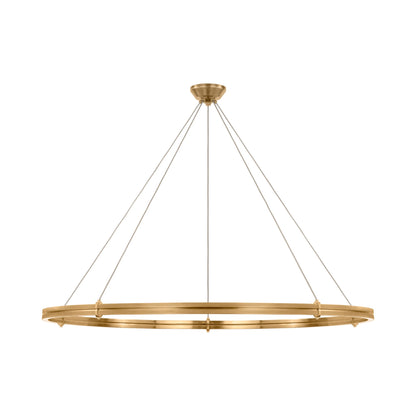 Paxton LED Chandelier in Natural Brass (60-Inch).