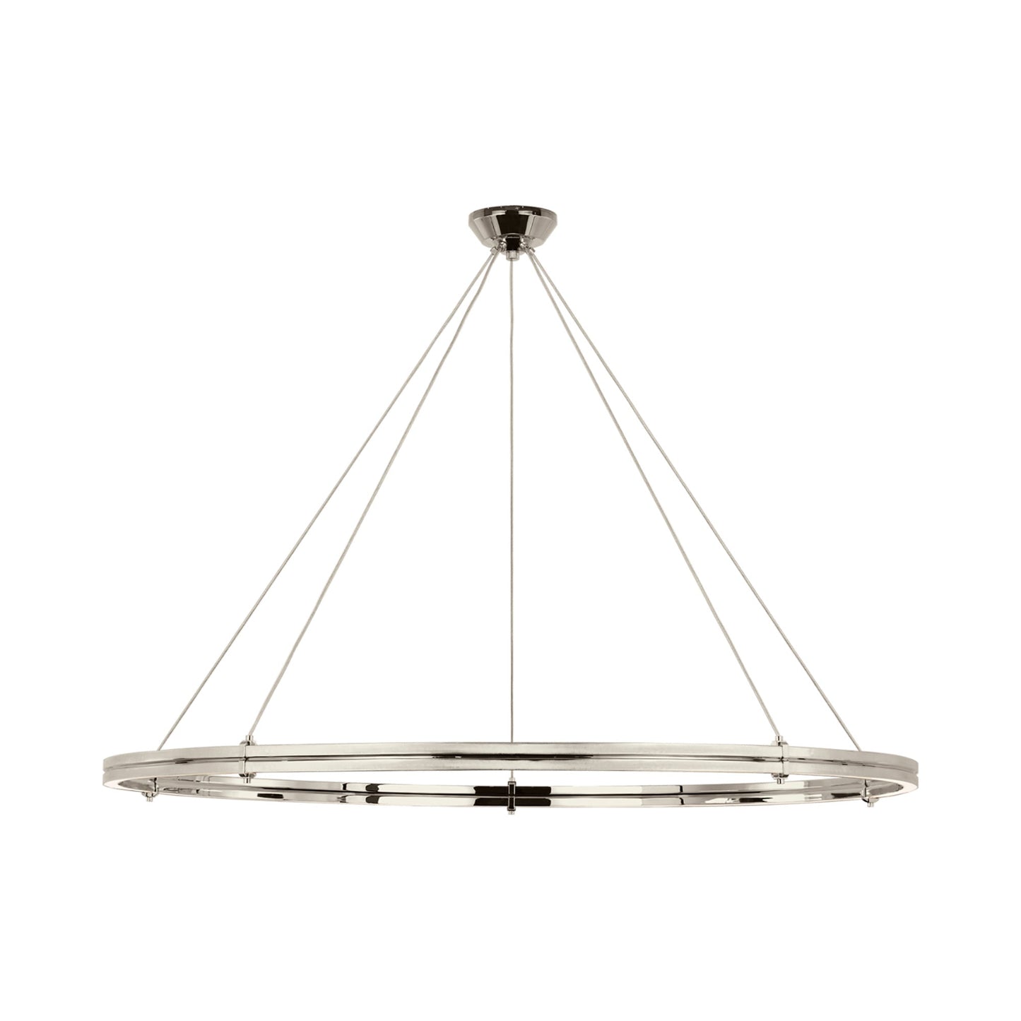 Paxton LED Chandelier in Polished Nickel (60-Inch).