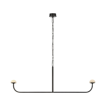 Pedra LED Linear Chandelier in Bronze.