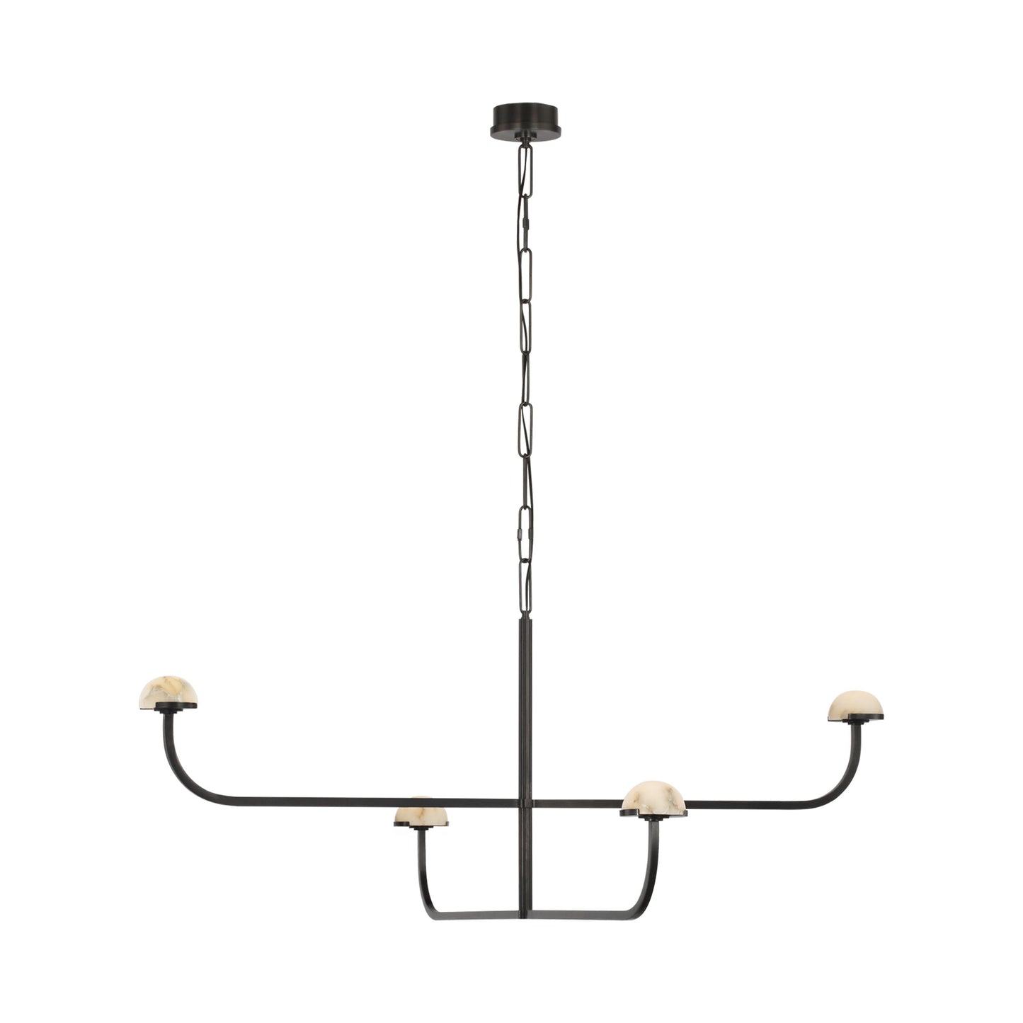Pedra LED Shallow Chandelier in Bronze (2-Tier).