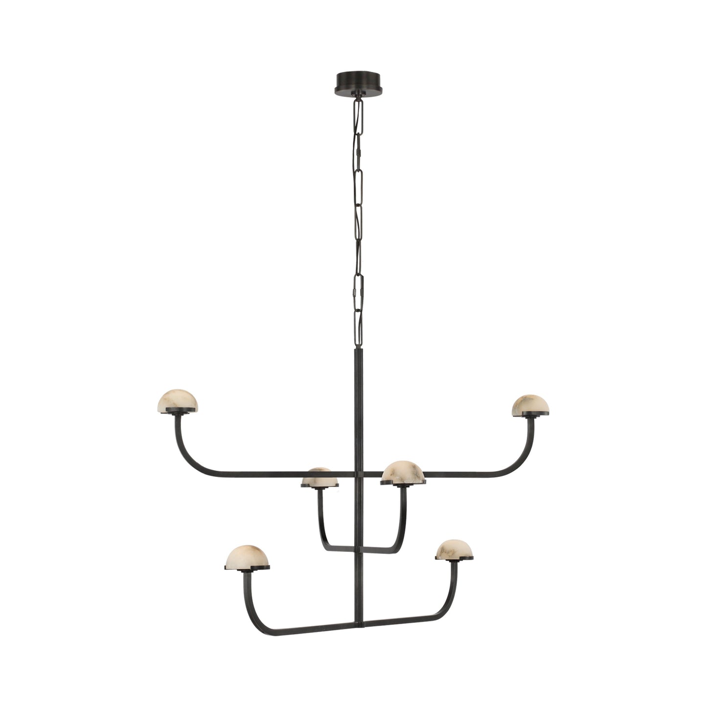 Pedra LED Shallow Chandelier in Bronze (3-Tier).