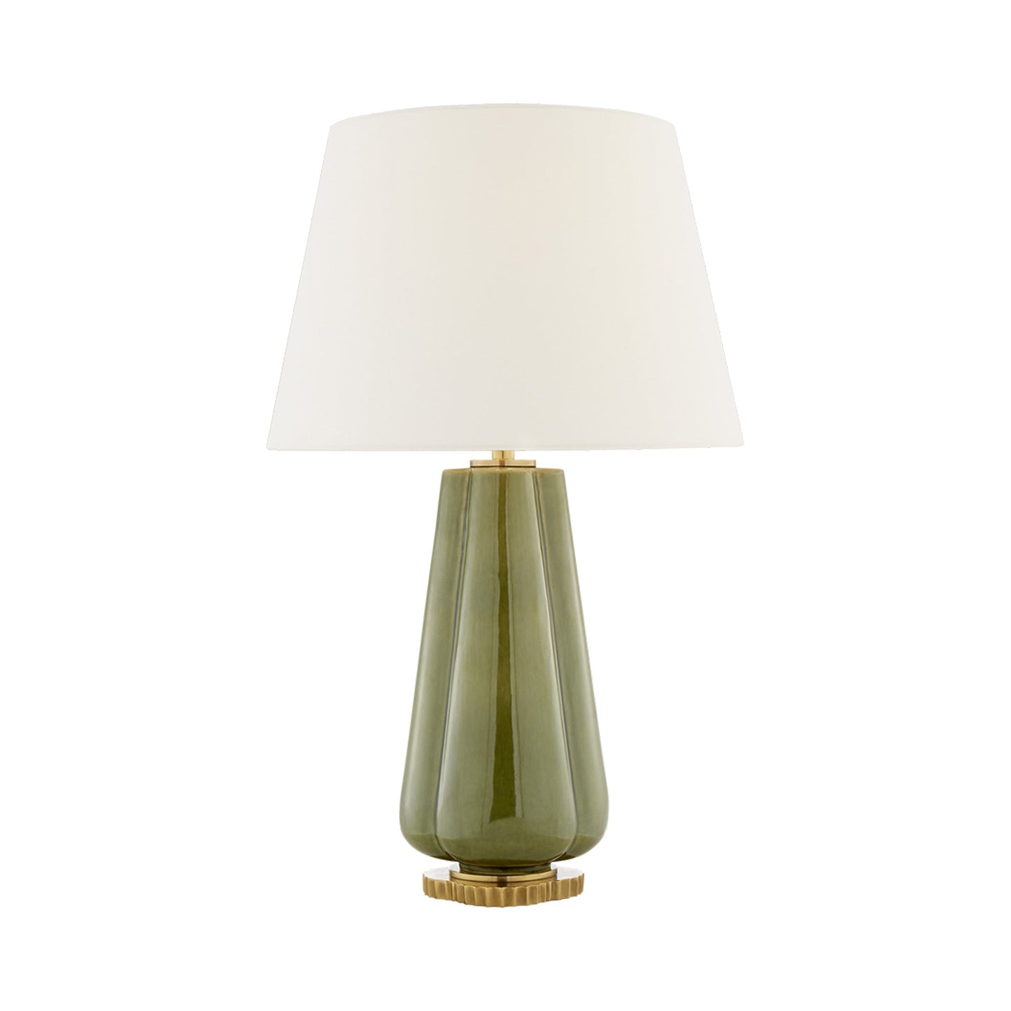Penelope Table Lamp in Green Porcelain.