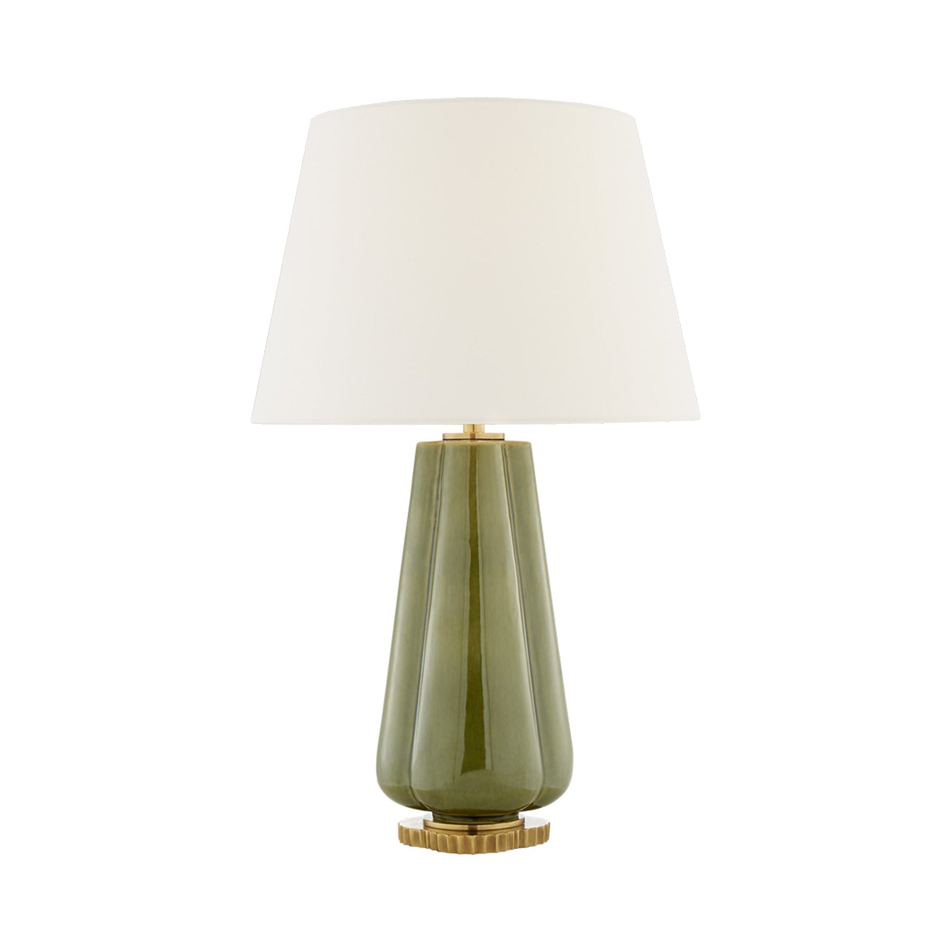 Penelope Table Lamp in Green Porcelain.