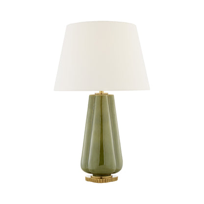 Penelope Table Lamp in Green Porcelain.