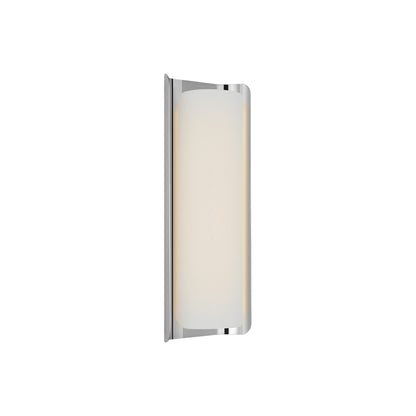 Penumbra LED Wall Light in Polished Nickel/Linen (15-Inch).