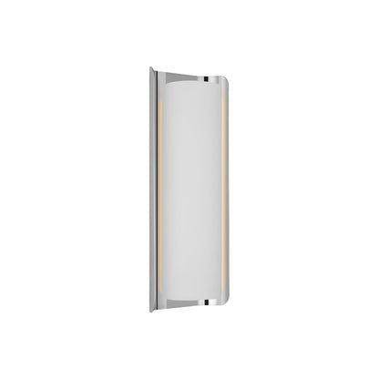Penumbra LED Wall Light in Polished Nickel/White (15-Inch).