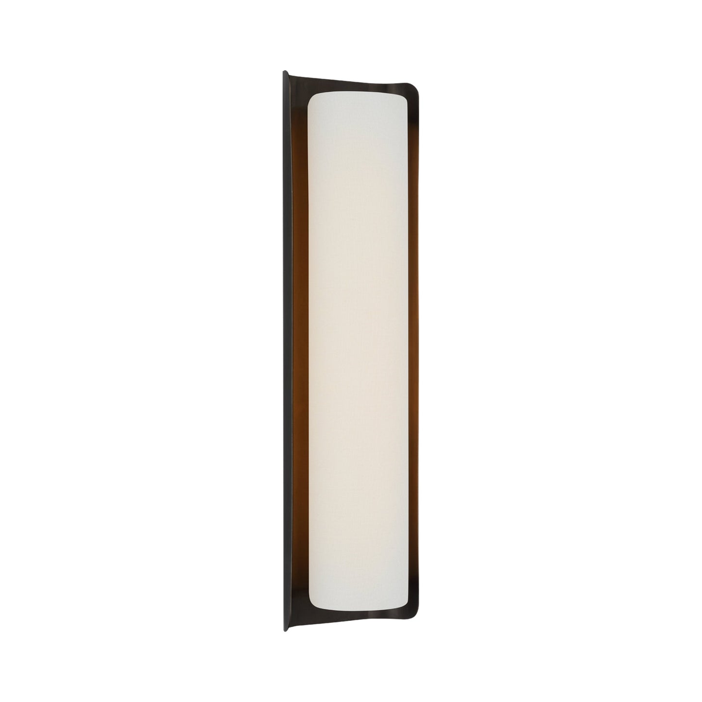 Penumbra LED Wall Light in Bronze/Linen (21-Inch).