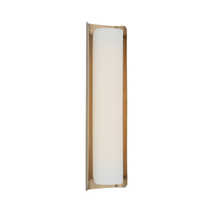 Penumbra LED Wall Light in Hand-Rubbed Antique Brass/Linen (21-Inch).