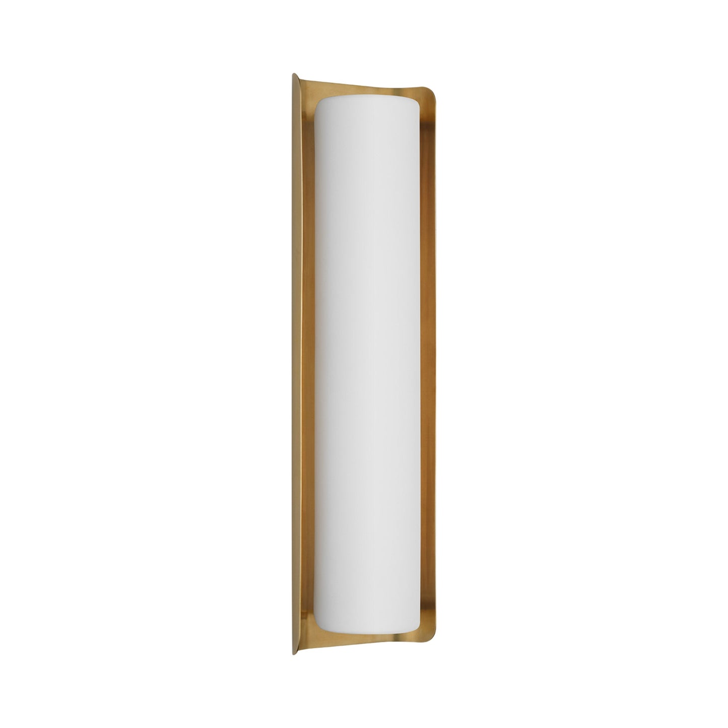 Penumbra LED Wall Light in Hand-Rubbed Antique Brass/White (21-Inch).